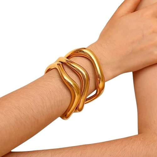 Pulseras acero dorado resistentes al agua waterproof